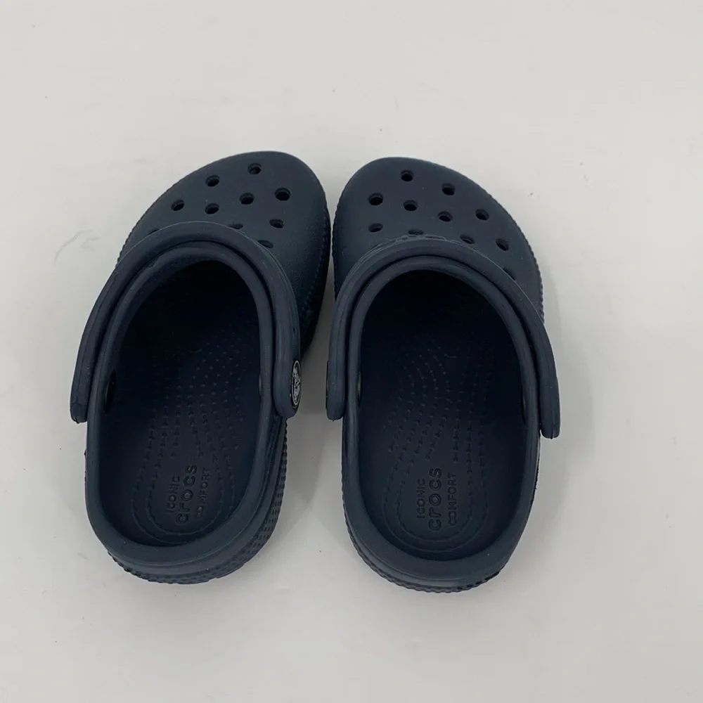 CROCs Classic clog shoe navy marine blue child boys infant baby 7